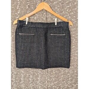 Gap Leather‎ Trimmed Black Mini Skirt Women's Size 0
